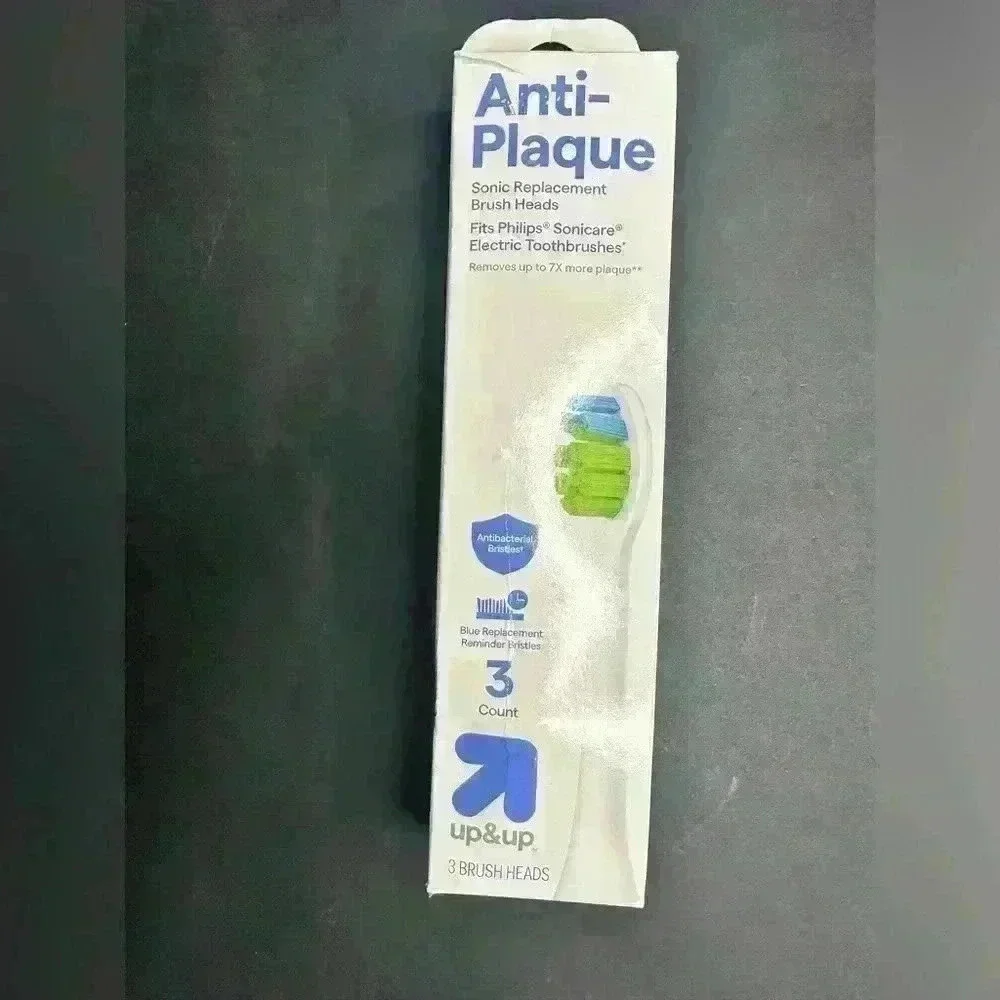 Up&UP, Anti-Plaque Pro Sonic Brush Heads.  3 Heads Bristles